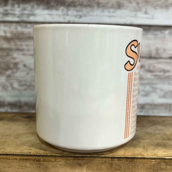 Vtg "Sue" Name and Meaning Poem Mug "Lily" Marci G. Poetry Papel Made in Korea - Picture 3 of 8